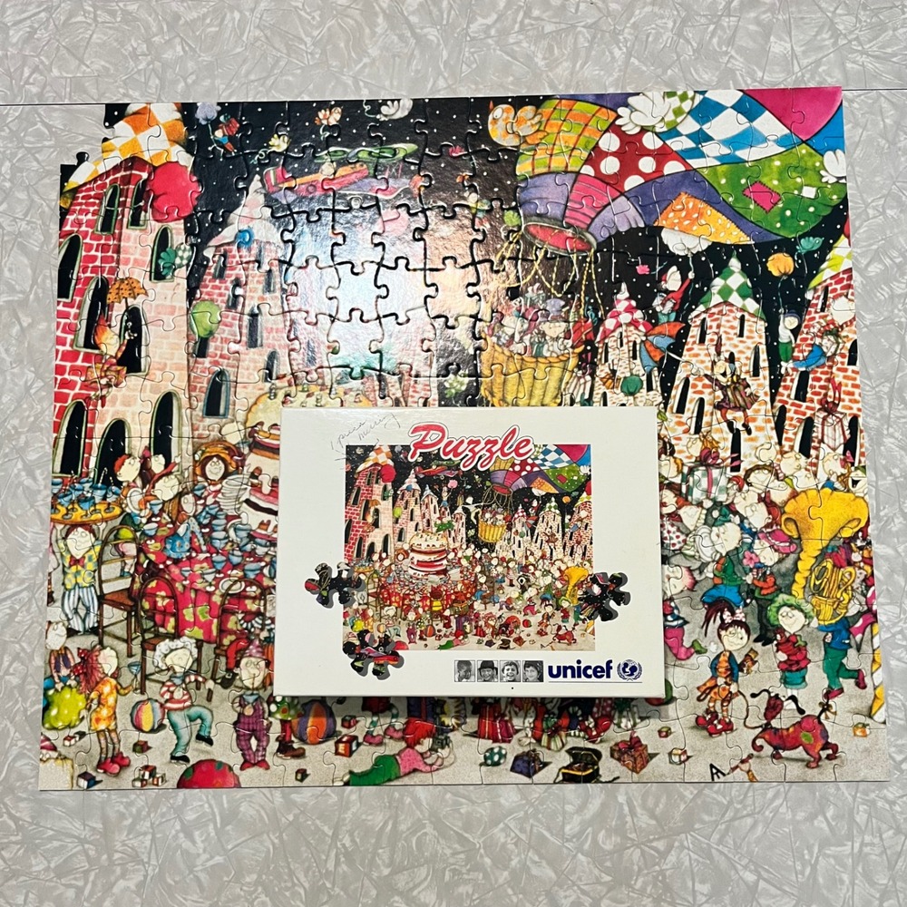 Vintage UNICEF Lidija Taranovic Happy Birthday Puzzle 200 Piece Yugoslavia 1060U